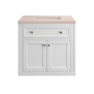 A thumbnail of the James Martin Vanities 305-V30-3EMR-HW Glossy White / Champagne Brass