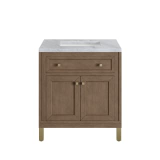 A thumbnail of the James Martin Vanities 305-V30-3CAR-HW White Washed Walnut / Champagne Brass