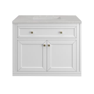 A thumbnail of the James Martin Vanities 305-V36-3ESR-HW Glossy White / Champagne Brass