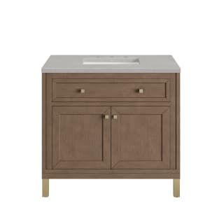 A thumbnail of the James Martin Vanities 305-V36-3ESR-HW White Washed Walnut / Champagne Brass