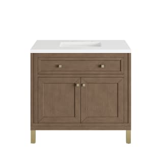 A thumbnail of the James Martin Vanities 305-V36-3WZ-HW White Washed Walnut / Champagne Brass