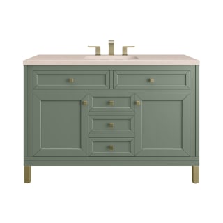 A thumbnail of the James Martin Vanities 305-V48-3EMR-HW Smokey Celadon / Champagne Brass