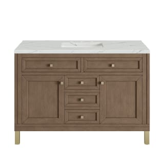 A thumbnail of the James Martin Vanities 305-V48-3ENC-HW White Washed Walnut / Champagne Brass