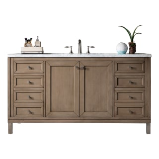 A thumbnail of the James Martin Vanities 305-V60S-3CAR-HW White Washed Walnut / Brushed Nickel