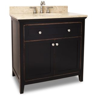 Jeffrey Alexander Van093 36 T Aged Black Cream Marble Catham