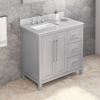 A thumbnail of the Jeffrey Alexander VKITCAD36 Grey / White Carrara Marble Top