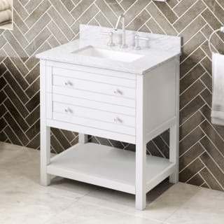 A thumbnail of the Jeffrey Alexander VKITAST30 White / White Carrara Marble Top