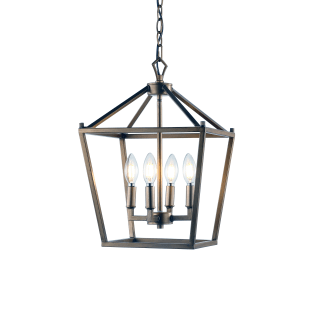 Jonathan Y Pagoda 12 4 Bulb Lantern Metal LED Pendant Oil Rubbed Bronze