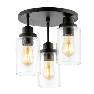 JONATHAN Y Lighting JYL7556A Black Jonah 3 Light 12 Wide LED Flush Mount Ceiling Fixture LightingDirect