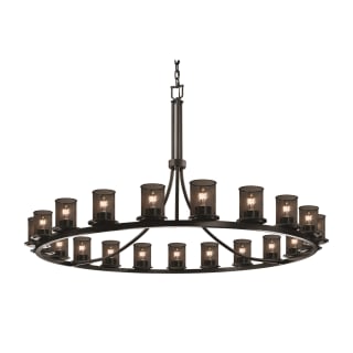 Justice Design Group MSH-8716-10-MBLK Matte Black Wire Mesh 21 Light 60