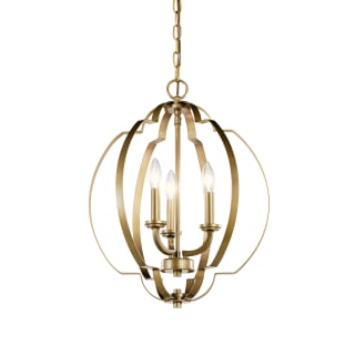 Kichler Voleta 4-Light Natural Brass Traditional Lantern Large Hanging Pendant Light