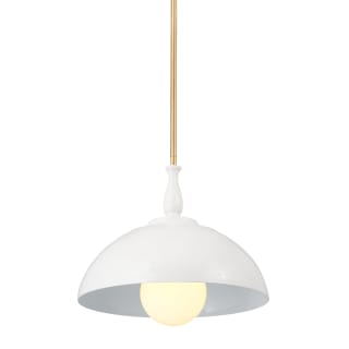 KICHLER Fira 14 in. 1-Light Natural Brass and Black Vintage Shaded