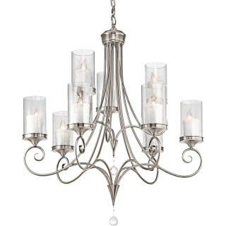 CLASSIC PEWTER 9 LIGHT CHANDELIER WITH SHADES 