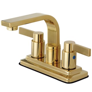 Kingston Brass KB8462NDL Polished Brass NuvoFusion 1.2 GPM Centerset  Bathroom Faucet with Pop-Up Drain Assembly 