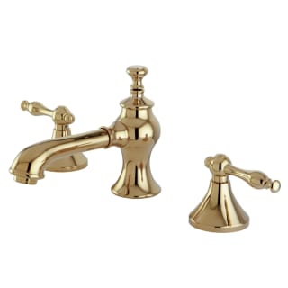 Kingston Brass Kc7062nl Polished Brass Naples 1 2 Gpm Widespread Bathroom Faucet With Pop Up Drain Assembly And Metal Handles Faucet Com