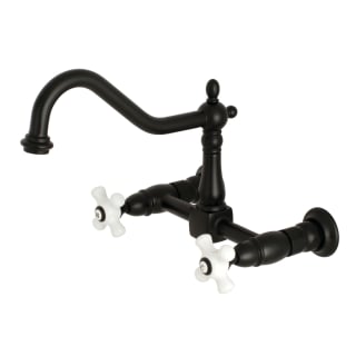 Kingston Brass Ks1240px Matte Black Heritage 1 8 Gpm Double Handle