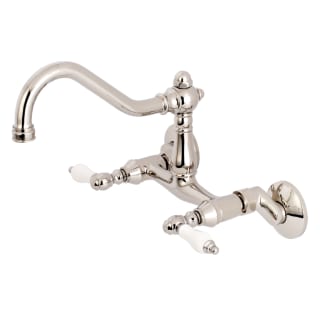 Kingston Brass Ks3226pl Polished Nickel Vintage 1 8 Gpm Wall Mounted Bridge Kitchen Faucet Faucet Com