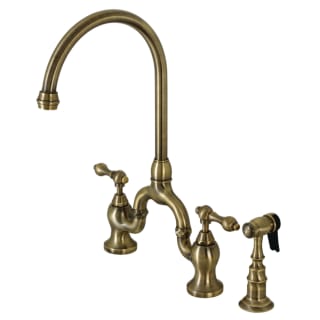 Kingston Brass KS7792ALBS Polished Brass English Country 1.8 GPM Widespread Bridge  Kitchen Faucet - Includes Side Spray 