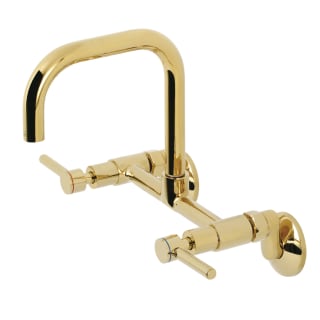 Kingston Brass Ks813pb Polished Brass Concord 1 8 Gpm Wall Mounted Bridge Kitchen Faucet Faucet Com