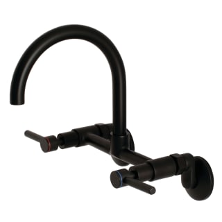 Kingston Brass Ks814mb Matte Black Concord 1 8 Gpm Wall Mounted Bridge Kitchen Faucet Faucet Com