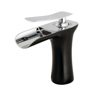 Kingston Brass Ls8427qll Matte Black Polished Chrome Executive 1 2 Gpm Single Hole Waterfall Faucet With Pop Up Drain Assembly And Metal Handle Faucet Com