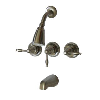 Kingston Brass KB238 Tub and Shower Faucet Brushed Nickel 