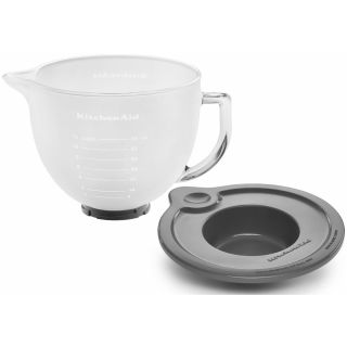 KitchenAid 5-Qt Frosted Glass Bowl with pouring spout, lid SKU