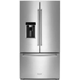 Kitchenaid Krfc704fss Stainless Steel 36 Inch Wide 23 8 Cu Ft Counter Depth French Door Refrigerator With Platinum Interior Ventingdirect Com