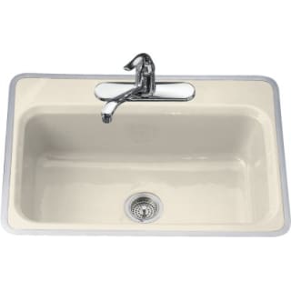 Kohler K 5834 3 47 Almond Single Basin Cast Iron Kitchen Sink From The Bakersfield Series Faucetdirect Com