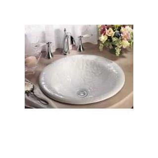 Kohler K 14225 S6 Beeswax Iron Bell 18 Self Rimming Cast Iron Bathroom Sink With Iron Etchings Design Faucet Com