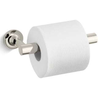 Modern Wall Mounted Single Post Toilet Paper Holder - Brushed Nickel