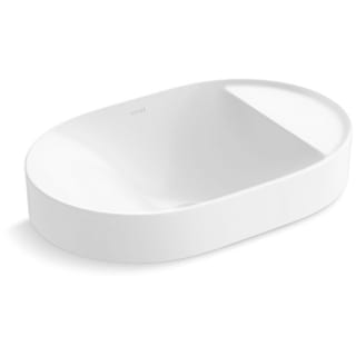 KOHLER Chalice Vessel Vitreous China Oval Bathroom Sink with Storage Deck in White