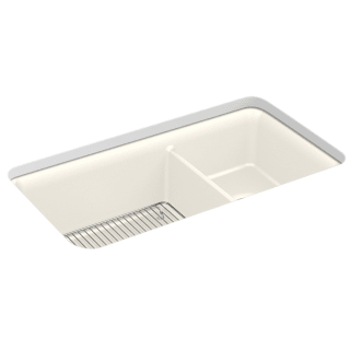 Kohler K 8204 Cm1 Matte Black Cairn 33 1 2 Undermount Double Basin Stone Composite Kitchen Sink Faucetdirect Com