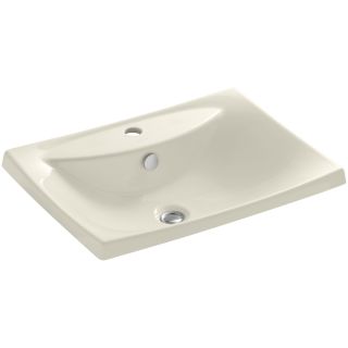 Kohler K 19029 1 0 White Escale 23 5/8 quot Drop In Bathroom Sink with 1