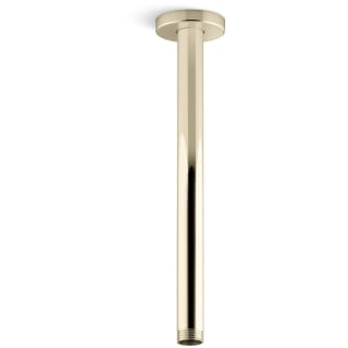 KOHLER 12 in. Ceiling Mount Rainhead Arm and Flange in Vibrant French Gold