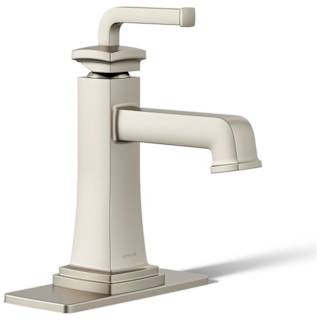 KOHLER Riff Single-Handle Single-Hole Bathroom Faucet in Vibrant Brushed Nickel