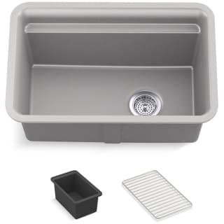 KOHLER Cairn Matte Grey Composite Undermount Utility Sink