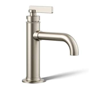 KOHLER Castia By Studio McGee Single-Handle Single-Hole Bathroom Faucet 1.2 GPM in Vibrant Brushed Moderne Brass