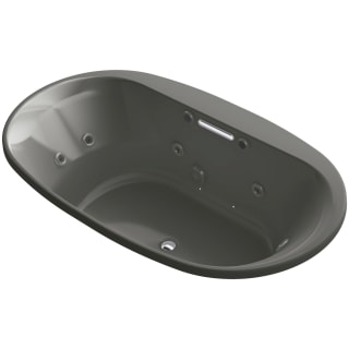 Kohler K 5718 Xhgh 58 Thunder Grey Underscore Oval 72 Drop In Acrylic Air Whirlpool Tub With Center Drain Faucetdirect Com