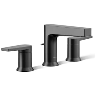 KOHLER Taut 8 in. Widespread Double Handle Bathroom Faucet in Matte Black