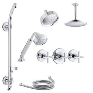 Kohler K Purist Ms17hr 3e Cp Polished Chrome Purist Thermostatic Hydrorail Eco Shower System With Single Function Shower Head Hand Shower Rain Head Cross Handle Valve Trims Faucetdirect Com