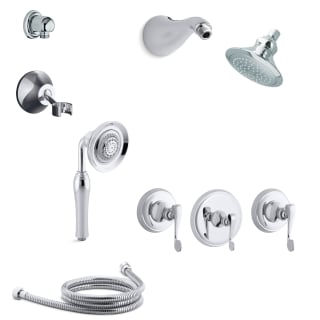 Kohler K Revival Ms11 4 Cp Polished Chrome Revival Thermostatic Shower System With Single Function Shower Head Hand Shower Slide Bar Scroll Lever Handle Valve Trims Faucet Com