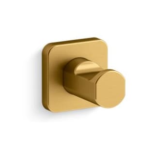 KOHLER Parallel Knob Wall Mount Robe/Towel Hook in Vibrant Brushed Moderne Brass