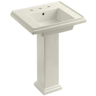 White KOHLER K-2767-0 Tresham Bathroom Sink Pedestal