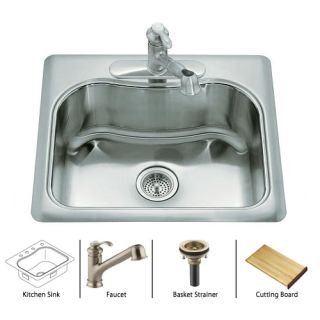 A thumbnail of the Kohler Staccato-K-3362-1-Package Stainless Sink / Brushed Bronze Basket Strainer