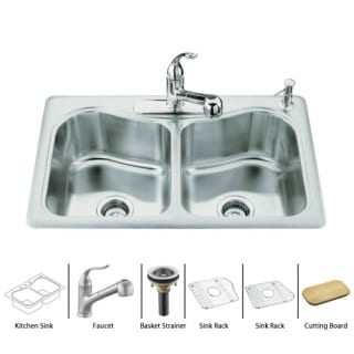 A thumbnail of the Kohler Staccato-K-3369-1-Package Stainless Sink / Brushed Chrome Basket Strainer