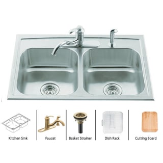 A thumbnail of the Kohler Toccata-K-3346-4-Package Stainless Sink / Brushed Bronze Basket Strainer