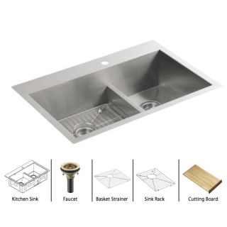 A thumbnail of the Kohler Vault-K-3839-1-Package Stainless Sink / Brushed Bronze Basket Strainer