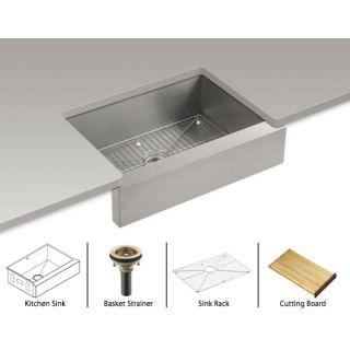 A thumbnail of the Kohler Vault-K-3936-Package Stainless Sink / Brushed Bronze Basket Strainer