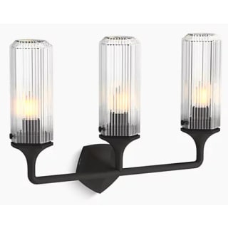KOHLER Occasion 3-Light Matte Black Shaded Pendant Light